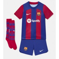 Barcelona Jules Kounde #23 Hjemme Trøje Børn 2023-24 Kortærmet (+ Korte bukser)
